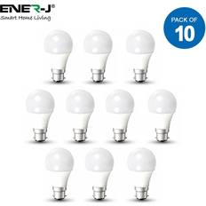 ENER-J 10pcs LED Bulb 12W GLS A60 LED Thermoplastic Lamp B22 6000K