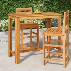 Garden & Outdoor Furniture vidaXL Solid Acacia Garden Bistro Outdoor Bar Table