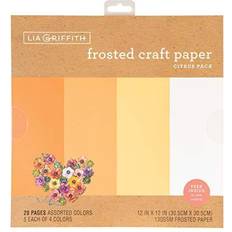 Yellow Silk & Crepe Papers Frosted Craft Tissue Paper 12 X12 20/Pkg-Citrus-Oranges