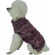 Petlife SW16PKBKMD Royal Bark Heavy Cable Knitted Designer Fashion Dog Sweater, Medium