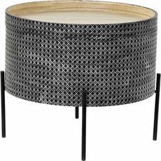 Dkd Home Decor Side Silver Black Coffee Table