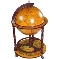 Beige Globes Design Toscano Sixteenth-Century Italian Replica Bar Globe