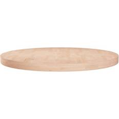 vidaXL Brown, 80 Solid Wood Oak Round Table Top