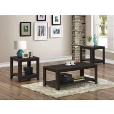 Monarch Specialties Set Espresso Coffee Table 52.1x106.7cm 3pcs