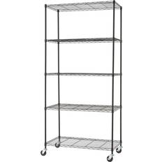 Trinity 36" 5-Tier Wire Rack With Wheels Shelving System