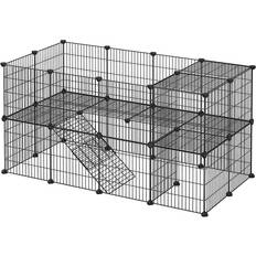 Songmics 2 Floors Customisable Playpen Run Cage Enclosure Crate