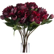 Hill Interiors Burgundy Peony Rose Flower Artificial Plant