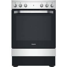 4 Burners Ceramic Cookers Hotpoint HS67V5KHX 60cm Cavity