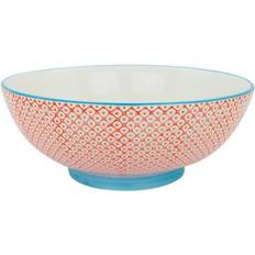 Nicola Spring 31.5cm Hand Printed Porcelain Fruit Bowl