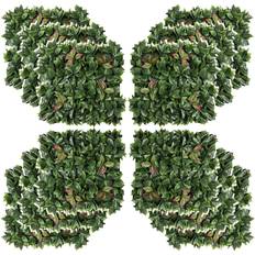 OutSunny 12PCS 20" Artificial Boxwood Panels Milan Leaf Grass Fence Screen