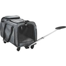 Pawhut 4 1 Pet Carrier On Wheels for Cats XS Dogs Telescopic