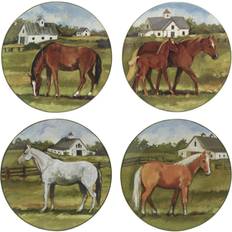 Certified International York Stables Multicolored Dinner Plate 4