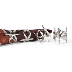 Manor Luxe Winter Snowflake Holiday Fractal Metal Napkin Ring 4