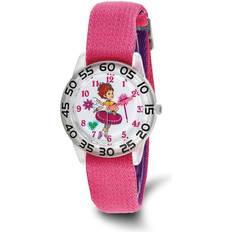 Disney Princess Girls Fancy Nancy Pink Nylon Band Time Teacher instock W9486