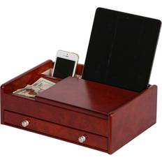 Mele & Wooden Top Valet Burlwood Chest of Drawer