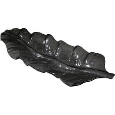 Uttermost Smoked Leaf Dark 4.5-Inch Serving Tray