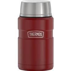 Thermos 24-Ounce King Vacuum-Insulated Jar, Matte Red Food Thermos