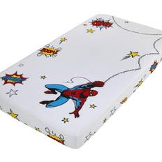 Marvel Spiderman Red, Stars Lightning Photo Op Fitted Crib Sheet