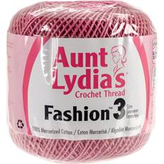 Coats Aunt Lydia's Fashion Crochet Thread Size 3-Warm Rose