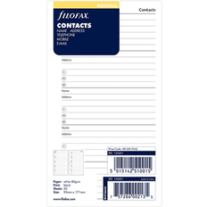 Filofax Personal Diary Contact Information Refill