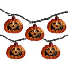 Northlight Seasonal 10ct. Jack O Lantern Shaped Halloween Lights Orange