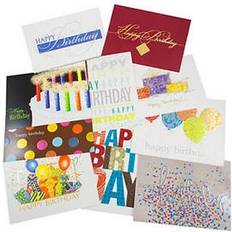 Jam Paper Blank Birthday Card Sets Happy Birthday Assortment 50/Pack