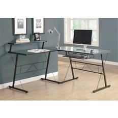 Monarch Specialties Computer L-Shaped Corner Tempered Writing Desk