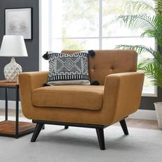 modway Engage Performance Velvet cognac Armchair