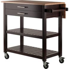 Winsome Wood Langdon Drop Leaf Cart Trolley Table