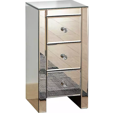 Glasses Chest of Drawers GFW Mirrored Three Slim Mirror Chest of Drawer 30x60cm