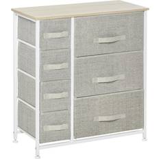 Homcom Organizer Light Grey Chest of Drawer 63.5x71cm