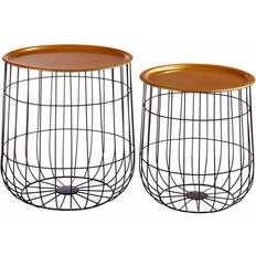 Black Nesting Tables Premier Housewares Set Of 2 Wire Nesting Table 2pcs