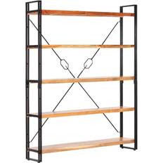 Wood Book Shelves vidaXL 5-Tier Book Shelf 140cm