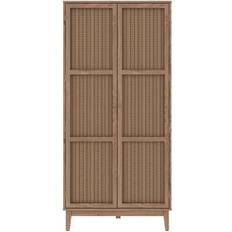 LPD Furniture Rattan Rustic 2 Door Double Wardrobe