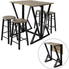 Brown Bar Tables SoBuy Half-folded Bar Table 2pcs