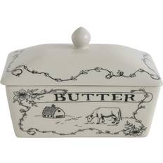 Creative Co-Op Stoneware Butter Dish