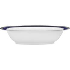 Noritake Odessa Cobalt Platinum Oval Vegetable Serving Bowl