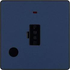 Blue Wall Outlets BG Evolve Matt Blue 13A Unswitched Fused Connection Unit with Power Led Indicator & Flex Outlet