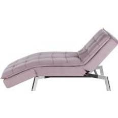 Beliani Velvet Chaise Longue LOIRET Sofa