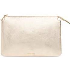 Whistles Womens Gold Elita Leather Clutch bag 1 Size