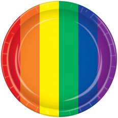 Beistle 53805 Rainbow Plates Pack of 12