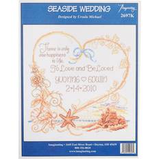 Imaginating Counted Cross Stitch Kit 7.5"X8"-Seaside Wedding Record 14 Count