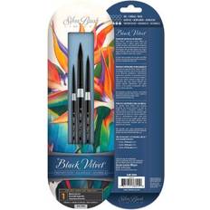 Black Velvet Watercolor Brush Set 3/Pkg-Round