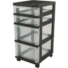 Iris 4 Drawer Rolling Cart Trolley Table