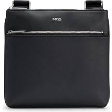 HUGO BOSS Umhängetasche aus strukturiertem Leder mit Logo-Detail