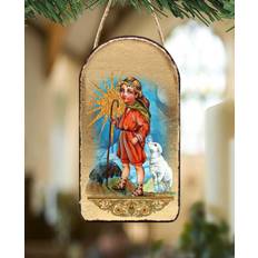 EK Shepherd Wooden Greek Christian Orthodox Icon Ornament Figurine