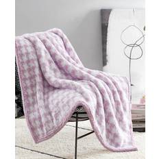 Betsey Johnson Hounds Tooth Throw, Created Macy's Blankets Purple (152.4x127)