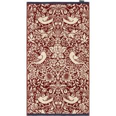 Red Towels William Morris & Co Strawberry Thief Bath Towel Red