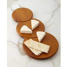 Nambe Snowman Cheese Board 2pcs