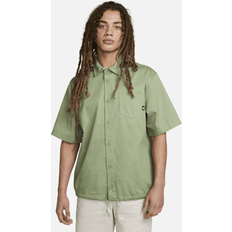 Nike Men Shirts Nike Men's Club Button-Down Short-Sleeve Woven Top Oil Green